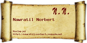 Nawratil Norbert névjegykártya