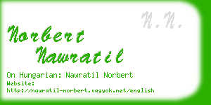 norbert nawratil business card